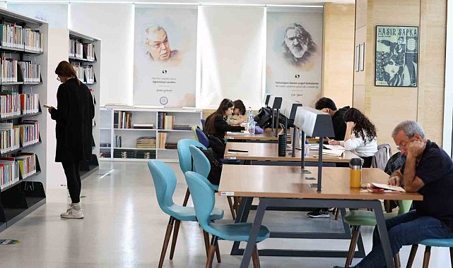 Büyükşehir Kütüphanelerinde okuma ve çalışma alanlarına yoğun ilgi