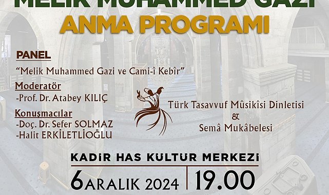 Büyükşehir, Melik Muhammed Gazi'yi anacak