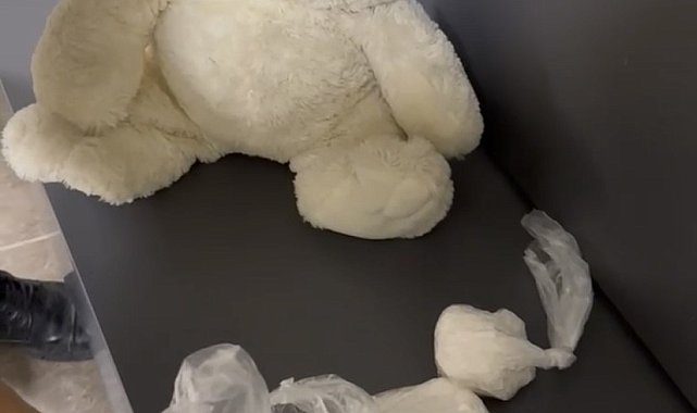 Çanakkale'de oyuncak ayı içinden uyuşturucu çıktı