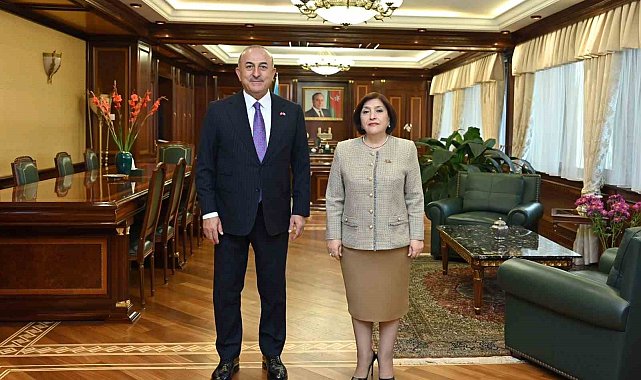 Çavuşoğlu, Azerbaycan Milli Meclis Başkanı Gafarova ile görüştü