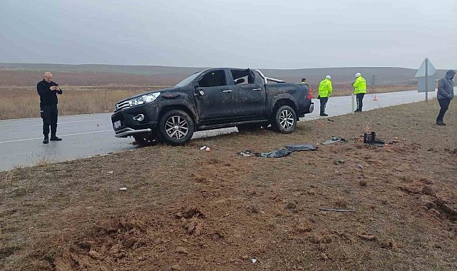 Çorum&#039;da pikap takla attı: 5 yaralı