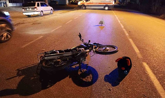 Eğirdir'de otomobil ile motosiklet çarpıştı: 1 yaralı