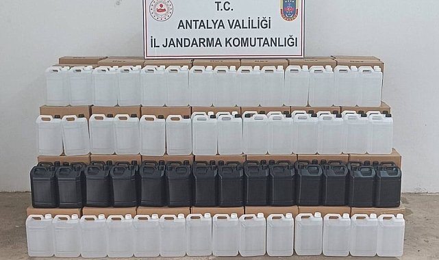 Gazipaşa'da 3 bin litre kaçak etil alkol ele geçirildi