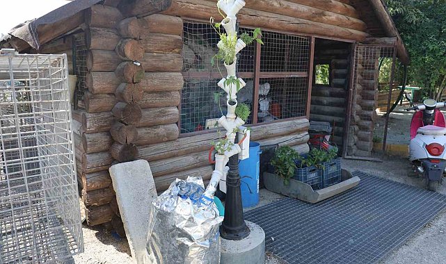 Geri dönüşüm atıklarından 'Güneş Enerjisiyle Çalışan Dikey Tarım Sistemi' kurdu