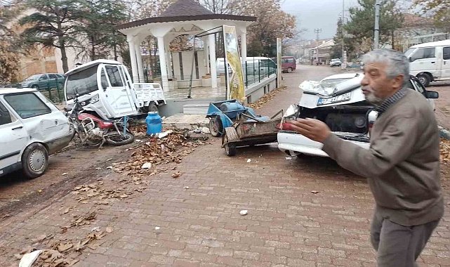 Isparta'da freni boşalan kamyon ortalığı savaş alanına çevirdi