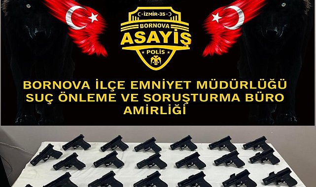İzmir polisi, şüphelinin 'zula ev' oyununu bozdu: 26 tabanca ele geçirildi