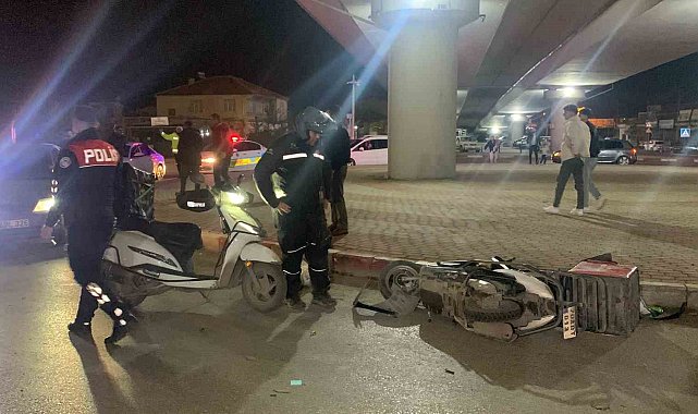 Karaman'da otomobil ile motokurye çarpıştı: 1 yaralı