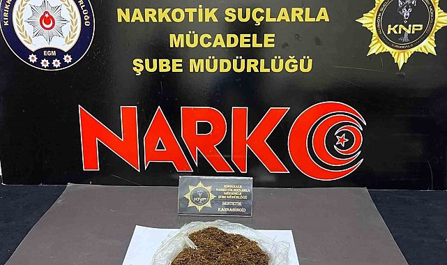 Kırıkkale'de uyuşturucu maddeyle yakalanan şüpheliye adli işlem