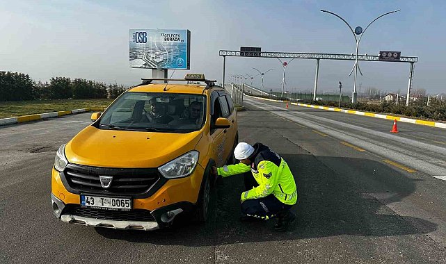 Kütahya'da kış lastiği denetimi