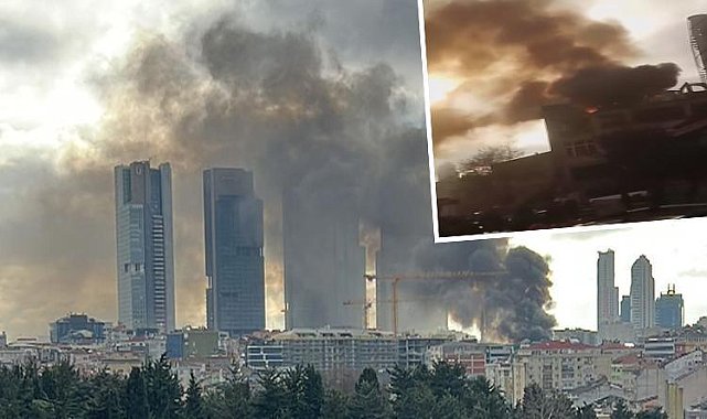 Mecidiyeköy'de binada yangın