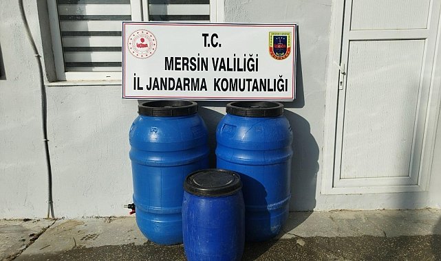 Mersin'de 540 litre sahte içki ele geçirildi