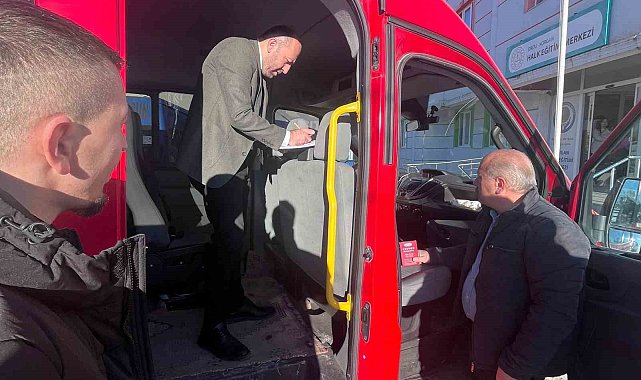 Ordu'da öğrenci güvenliği için servis araçları denetlendi