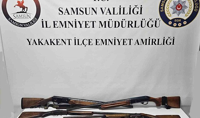 Samsun'da 2 kişi ruhsatsız silah ve mermiyle yakalandı