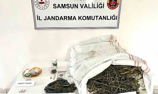 Samsun'da jandarma 7 kilo kubar esrar ele geçirdi