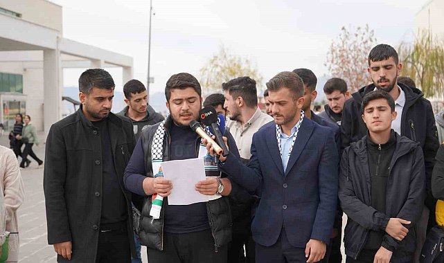 Şırnak&#039;ta üniversite öğrencilerinden Filistin&#039;e destek