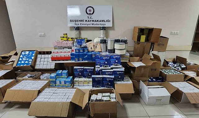 Sivas'ta 2.5 milyonluk kaçak araç yedek parçası ele geçirildi