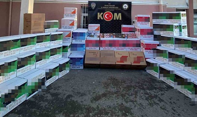 Sivas'ta kaçak tütün operasyonu