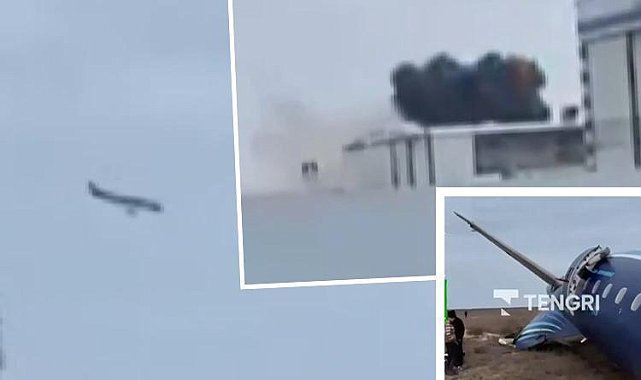 Son dakika...Bakü-Grozni seferi yapan Azerbaycan havayollarına ait yolcu uçağı düştü