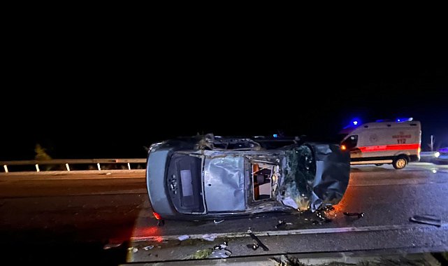 Takla atan otomobilde 1 kişi yaşamını yitirdi!