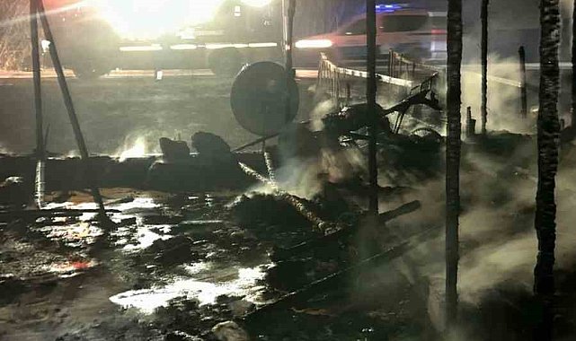 Tarsus'ta çadır yangını