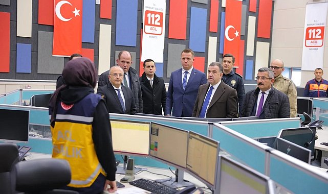 Vali Eldivan, 112 Acil Çağrı Merkezinde incelemede bulundu