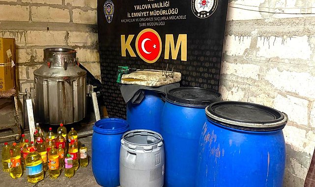 Yalova'da yılbaşı öncesi sahte alkol operasyonu: 3 gözaltı