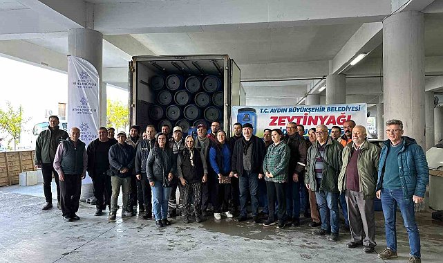 Yenipazar'da zeytinyağı bidonları üreticilere dağıtıldı