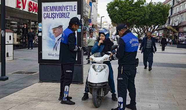 Zabıta ekiplerinden motorlu araçlara yönelik denetim