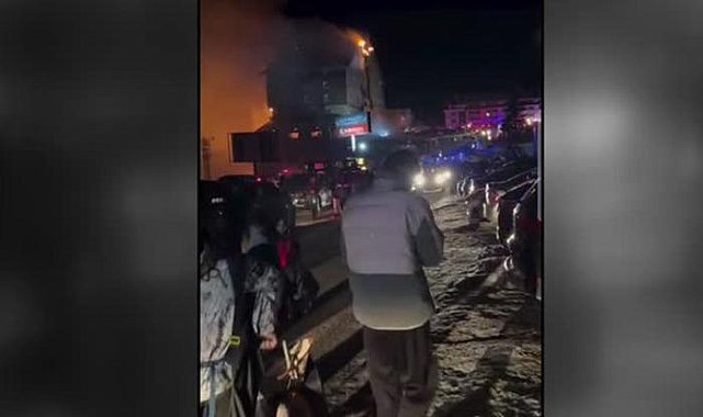 Bolu'daki otel yangınına ilk müdahale anlarına ait görüntüler ortaya çıktı