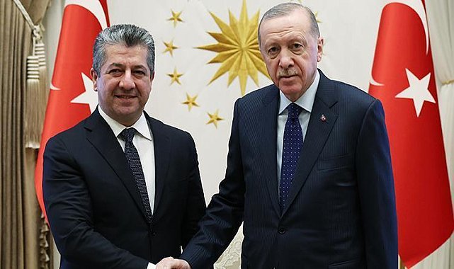 Cumhurbaşkanı Erdoğan, Irak Kürt Bölgesel Yönetimi Başbakanı Barzani&#039;yi kabul etti
