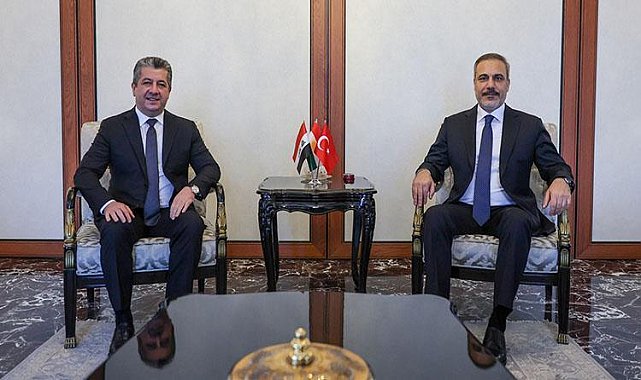 Dışişleri Bakanı Hakan Fidan, IKBY Başbakanı Barzani ile görüştü