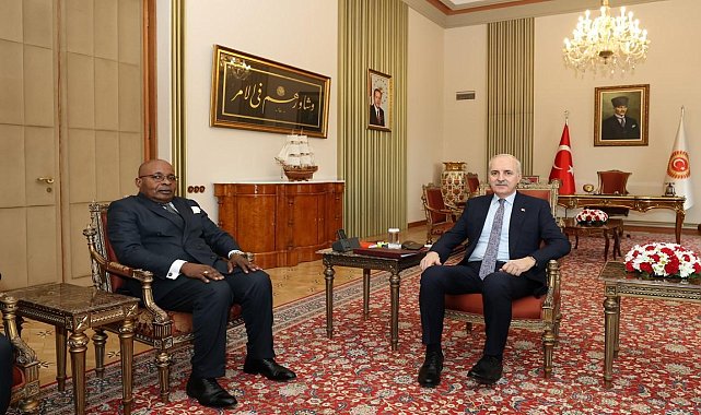 TBMM Başkanı Numan Kurtulmuş, Ekvator Ginesi Büyükelçisi Akeng'i kabul etti