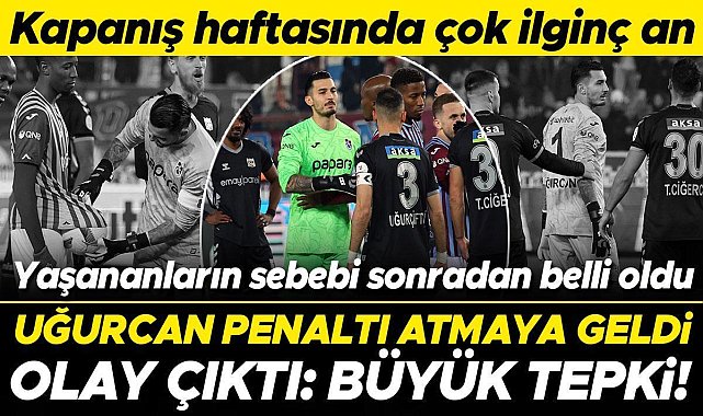 Trabzonspor - Sivasspor maçında ilginç an: Uğurcan Çakır penaltı kullanmaya gitti, futbolcular tepki gösterdi!