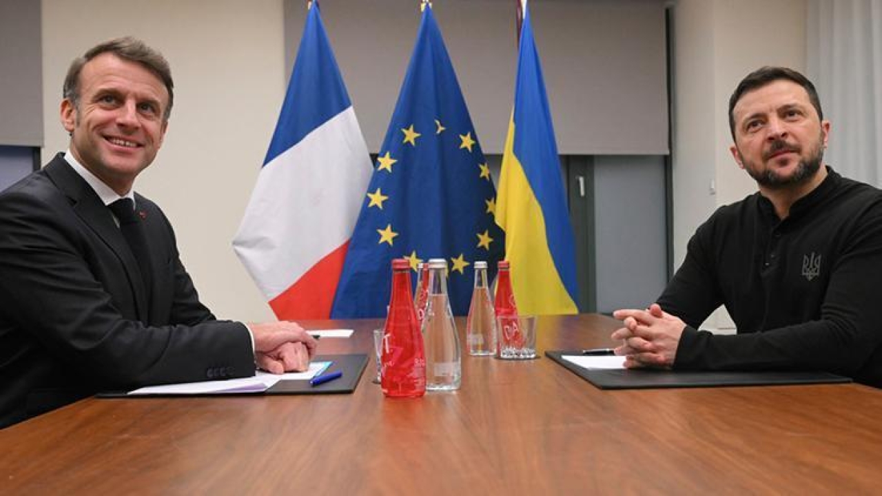 Macron Zelenski ile görüştü!