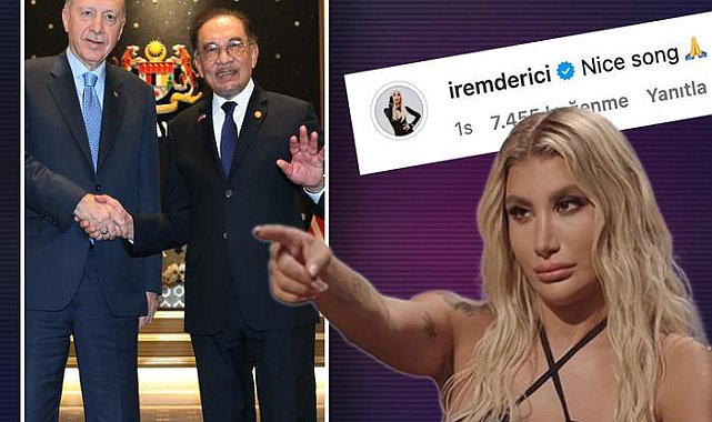 Malezya Başbakanı, Erdoğan&#039;la fotoğrafına &#039;Kalbimin Tek Sahibine&#039; şarkısını ekledi! İrem Derici&#039;den yorumu gecikmedi