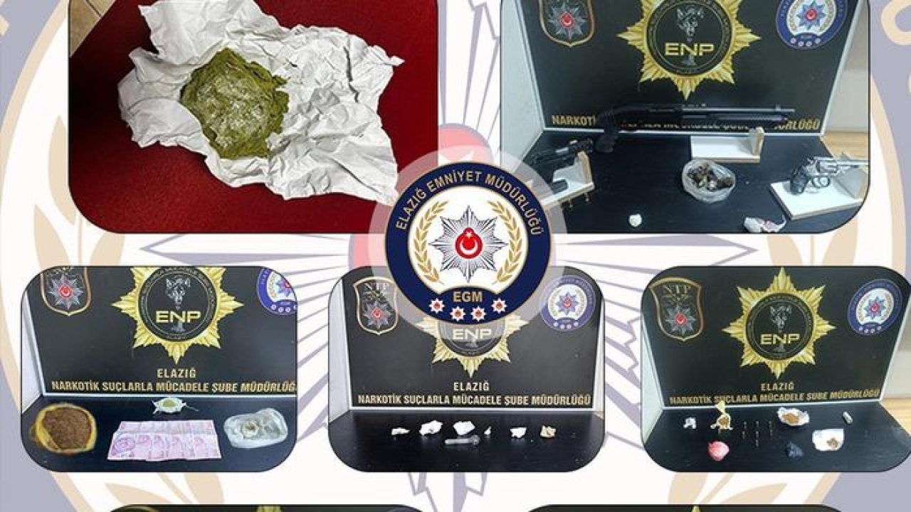 Elazığ'da sokak satıcılarına operasyon! Uyuşturucu madde, pompalı tüfek... Üstlerinde yok yok!