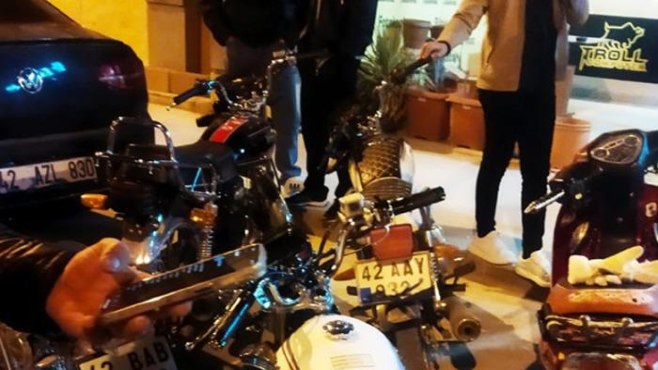 Karapınar'da motosikletler bir bir denetlendi