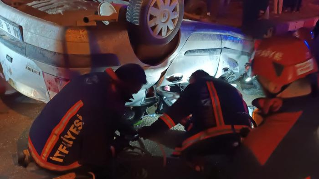 Malatya'da feci kaza! Refüje çarparak ters döndü: 1 ölü, 1 yaralı