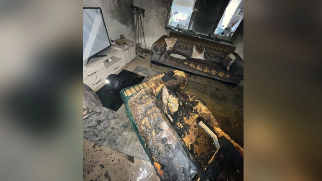 Prizde unutulan saç kurutma makinesi, yangına sebep oldu