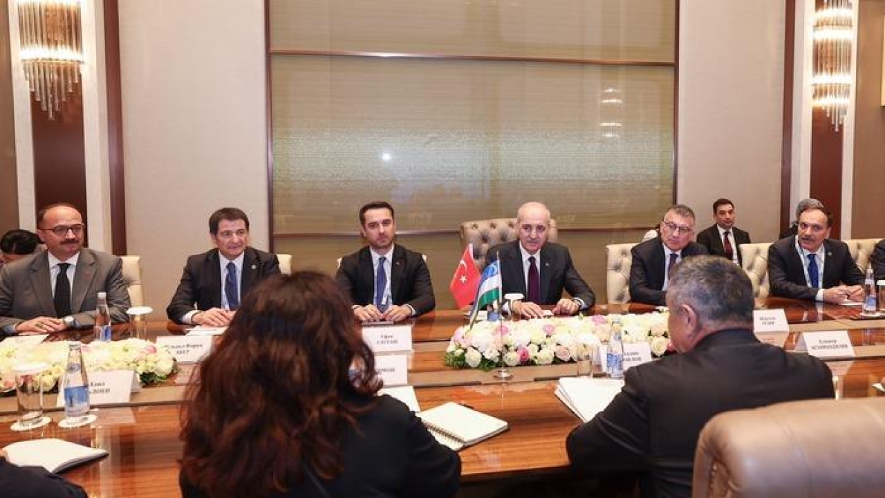 TBMM Başkanı Kurtulmuş, Özbekistan Yasama Meclisi Başkanı İsmailov ile görüştü