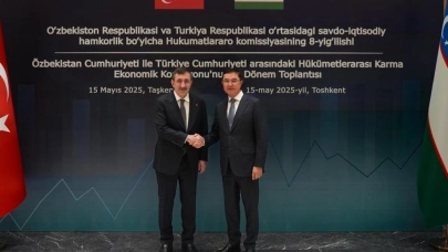 Cumhurbaşkanı Yardımcısı Yılmaz, Özbekistan Başbakan Yardımcısı Kuçkarov ile bir araya geldi