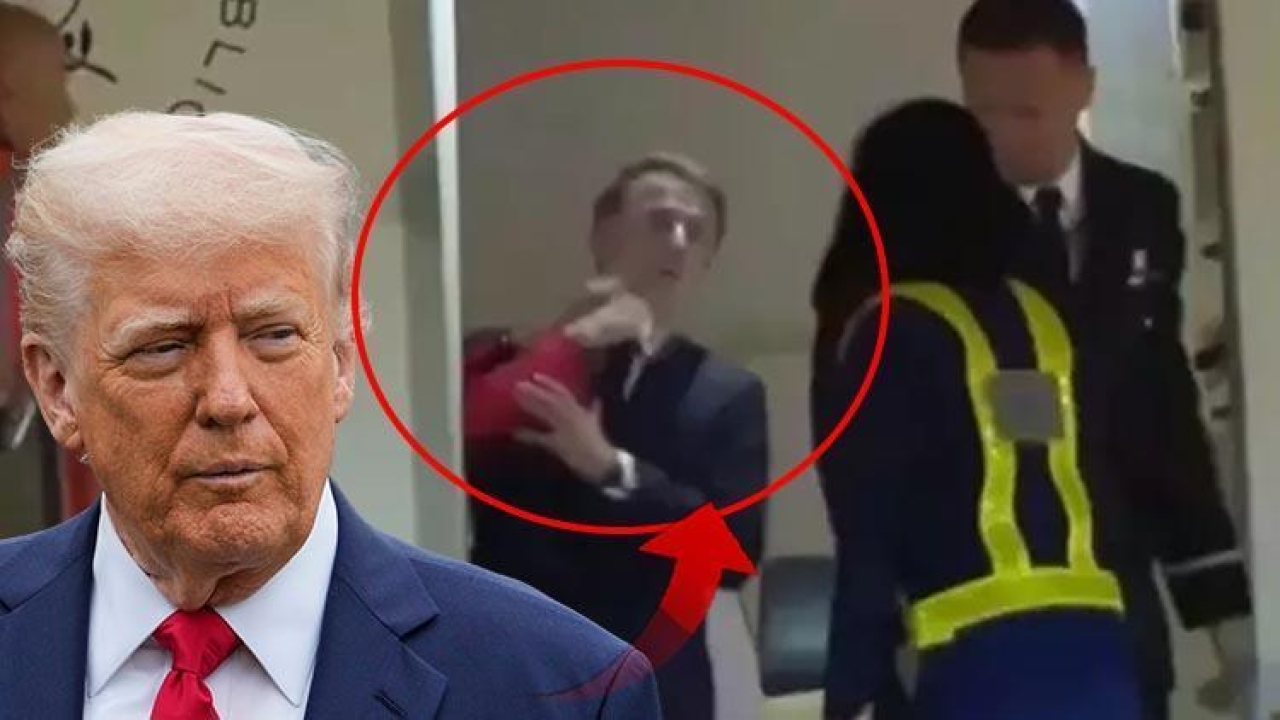 Görüntüleri sosyal medyada gündem olmuştu: Trump&#039;tan Macron&#039;a evlilik tavsiyesi