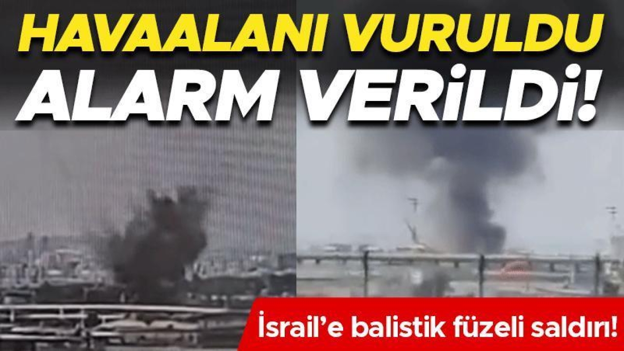 Husiler İsrail&#039;e saldırdı: Tel Aviv ve Kudüs&#039;te alarm verildi... Ülkenin en büyük havalimanı vuruldu
