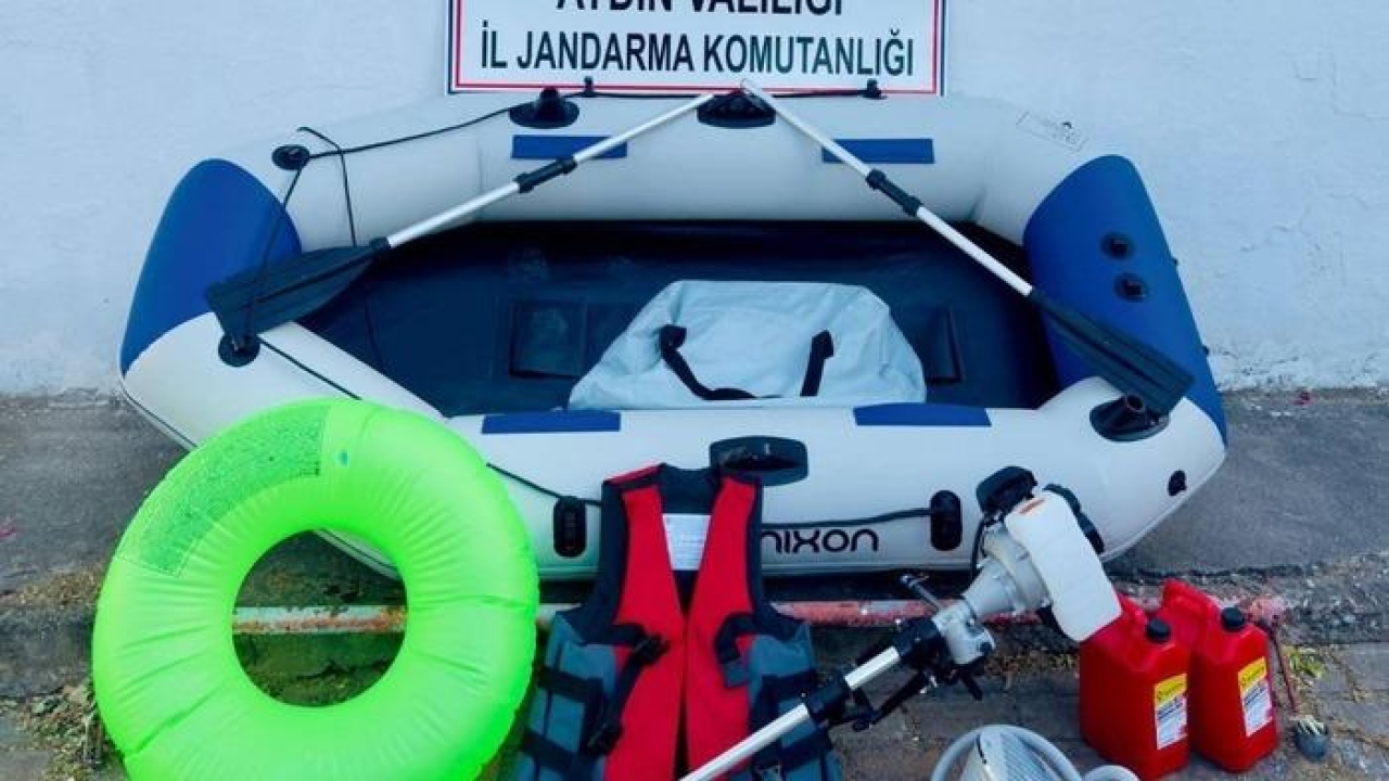 Kaçmaya çalıştığı botu şişirirken yakalandı