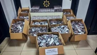 Dronla takip edilen kamyonette 332 bin adet sentetik ecza ele geçirildi