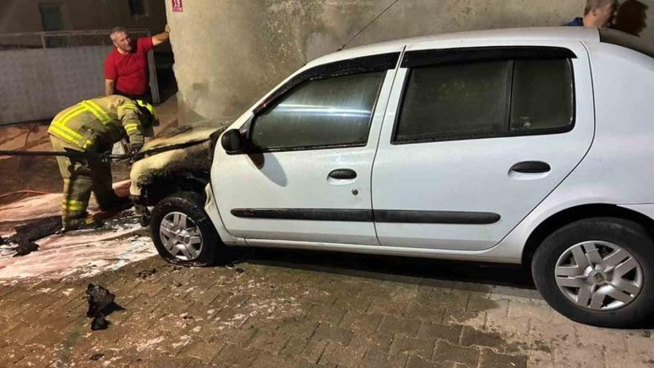 Susurluk’ta araç yangını
