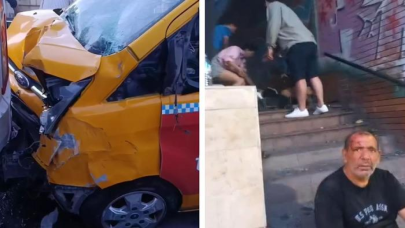 Beyoğlu'nda minibüs otobüse çarptı: 2'si ağır 5 yaralı