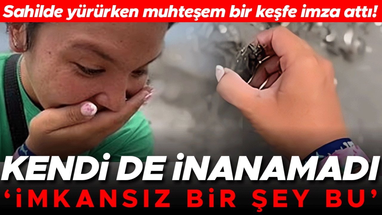 Deniz kenarında yürüyüş yaparken muhteşem bir keşfe imza attı! Kendi de inanamadı: 'İmkansız bir şey bu!'