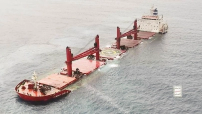 Gemiyi batırma videosu yayınladılar… Kızıldeniz’de Husiler meydan okuyor