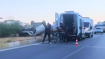 Söke’de otomobil takla attı: 3 yaralı